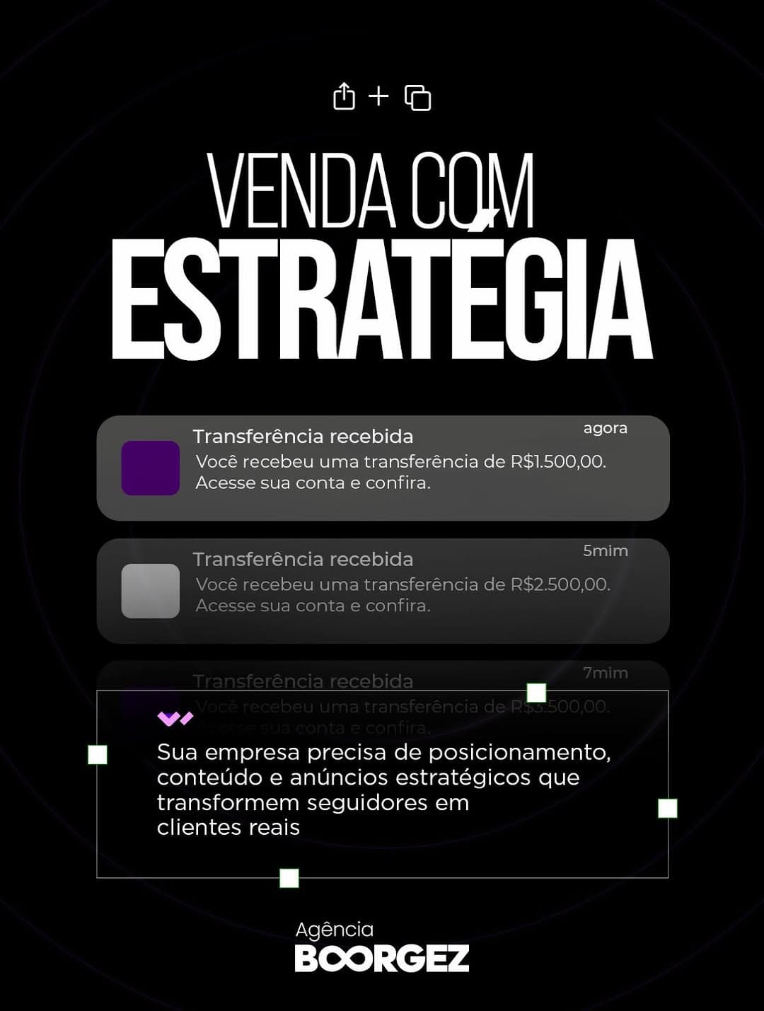 Post da Agência BORGEZ no Instagram